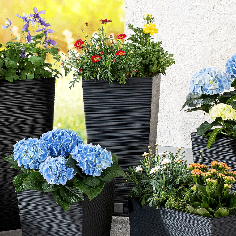 Powertec Garden Blumensäule "Florenz" - ca. 19 Liter, Anthrazit
