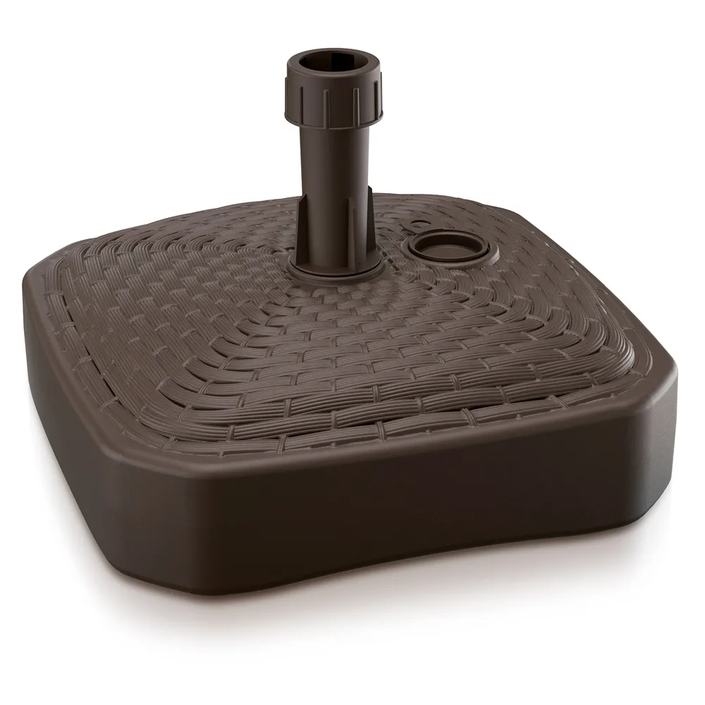 Schirmständer Polyrattan-Optik eckig 39x39x13cm braun