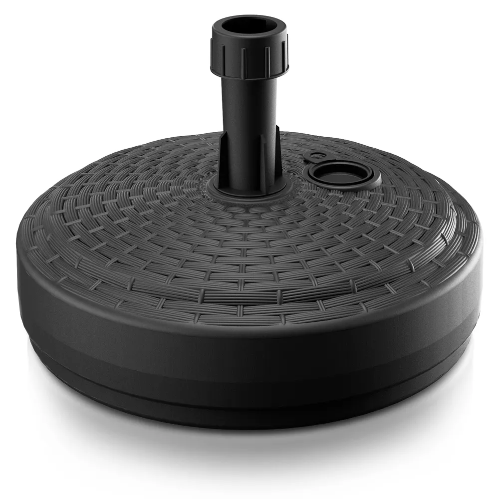 Schirmständer Polyrattan-Optik rund 39x13cm anthrazit