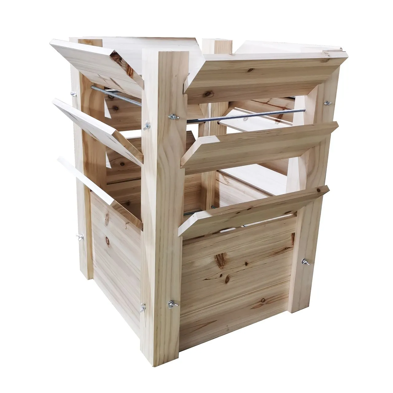 Hochbeet aus Naturholz L, ca. 65 x 65 x 73 cm