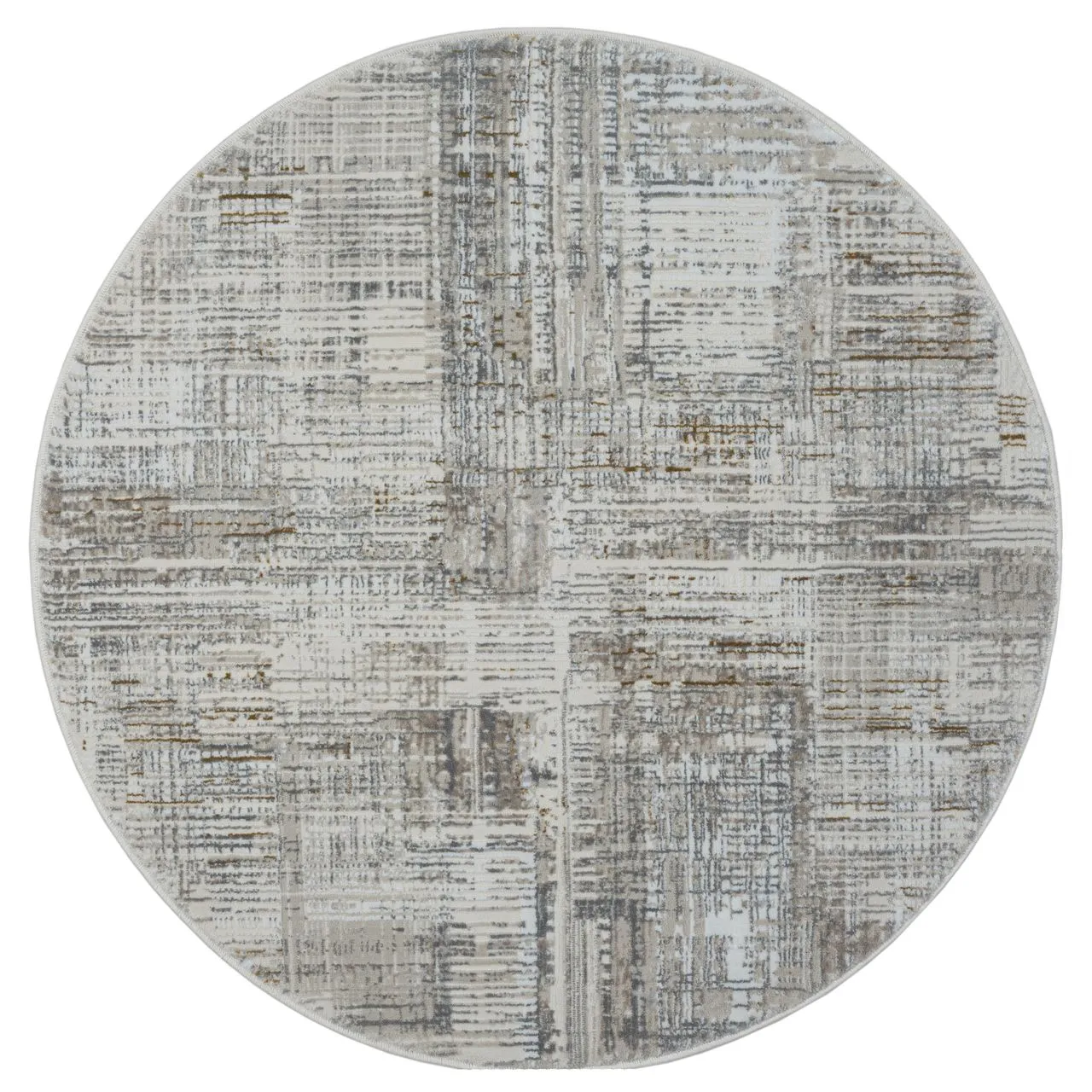 Teppich Royal Retreat , 120cm x 120cm, Farbe Beige, rund, Florhöhe 10mm