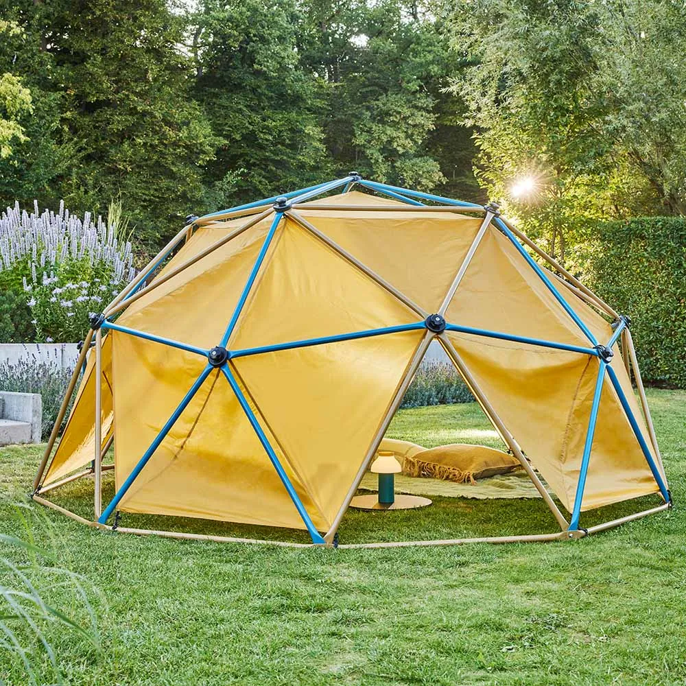 Klettergerüst MATTI inkl. Zelt und Schaukel - Blau/Bronze