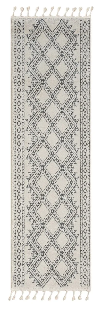 Teppich Moroccan Joy, 80 cm x 250 cm, Farbe weiß, rechteckig, Florhöhe 19mm
