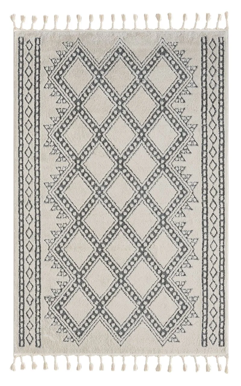 Teppich Moroccan Joy, 140 cm x 200 cm, Farbe weiß, rechteckig, Florhöhe 19mm