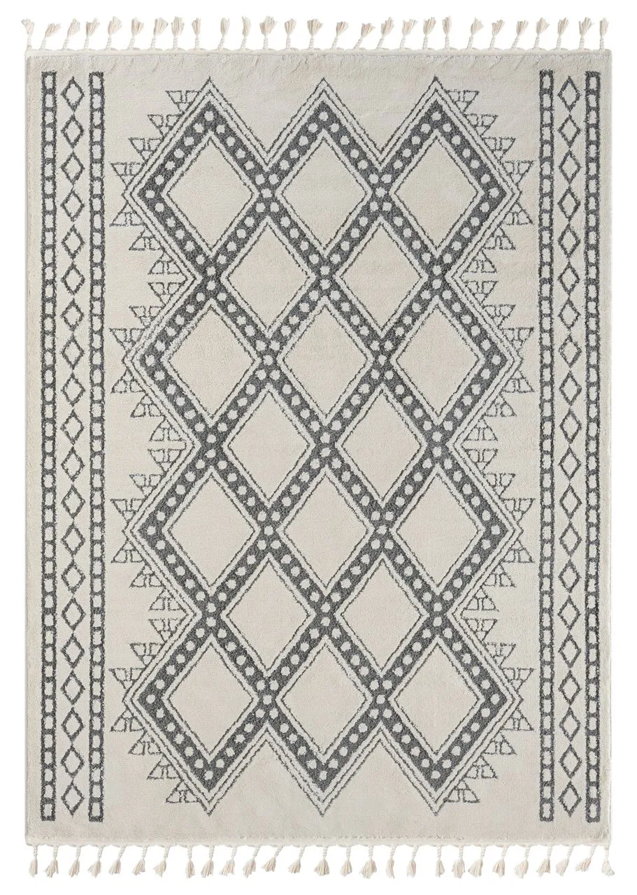 Teppich Moroccan Joy, 190 cm x 240 cm, Farbe weiß, rechteckig, Florhöhe 19mm