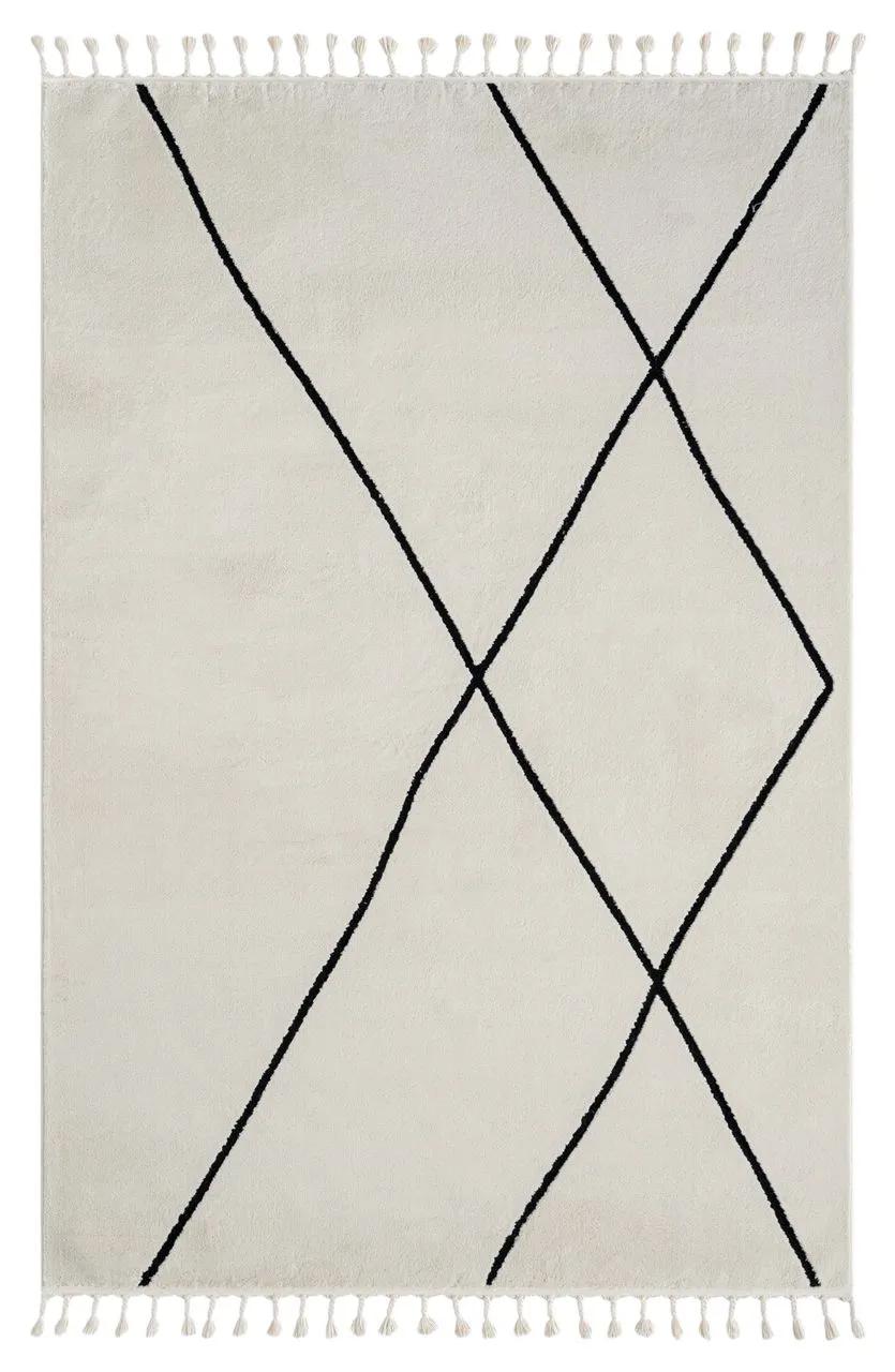 Teppich Moroccan Hideaway, 290 cm x 200 cm, Farbe weiß, rechteckig, Florhöhe 19mm