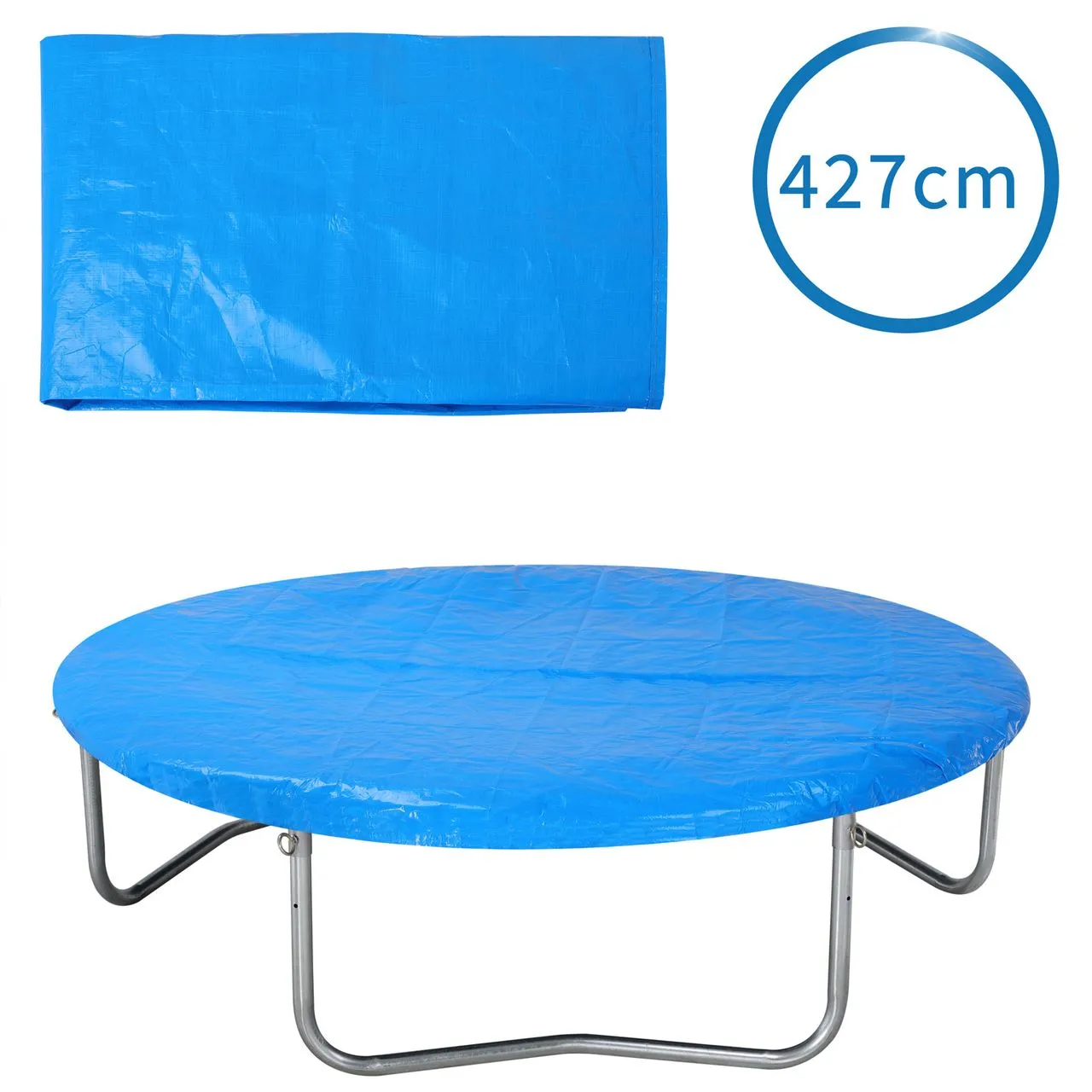 monzana Abdeckung Trampolin Blau Ø426cm