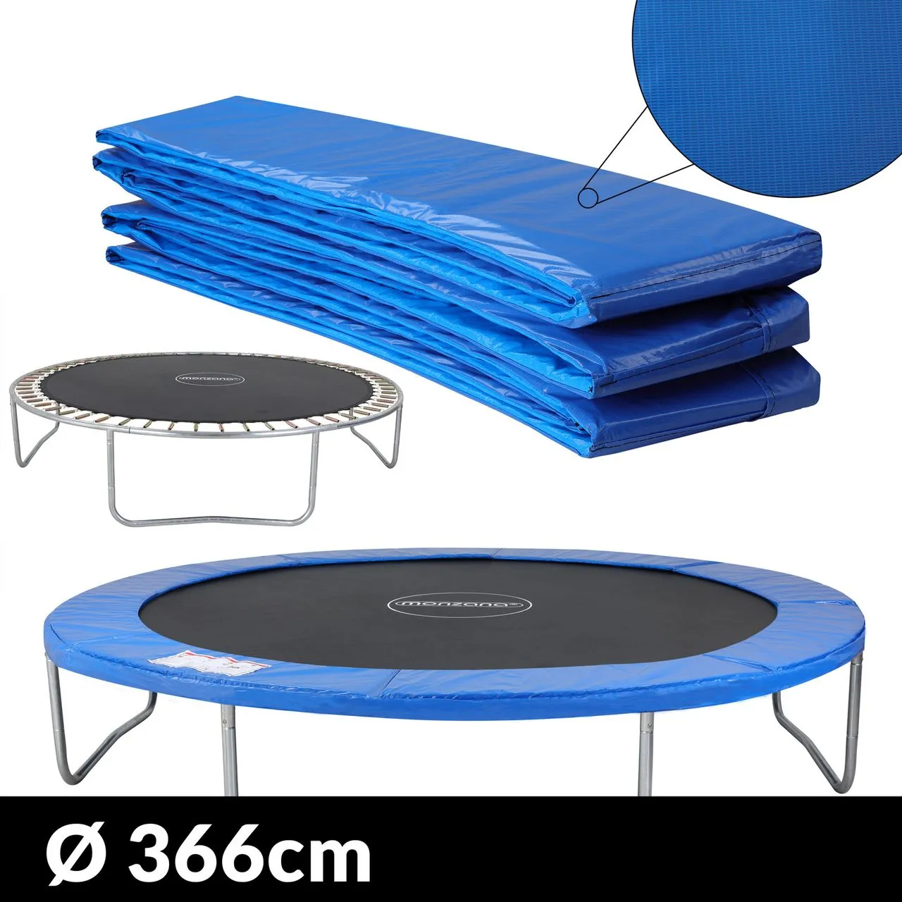 monzana Federabdeckung Trampolin Ø366cm