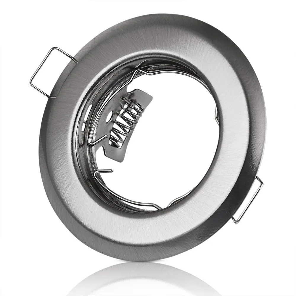 monzana® Rahmen für Einbauleuchte 10er-Set Silber glänzend