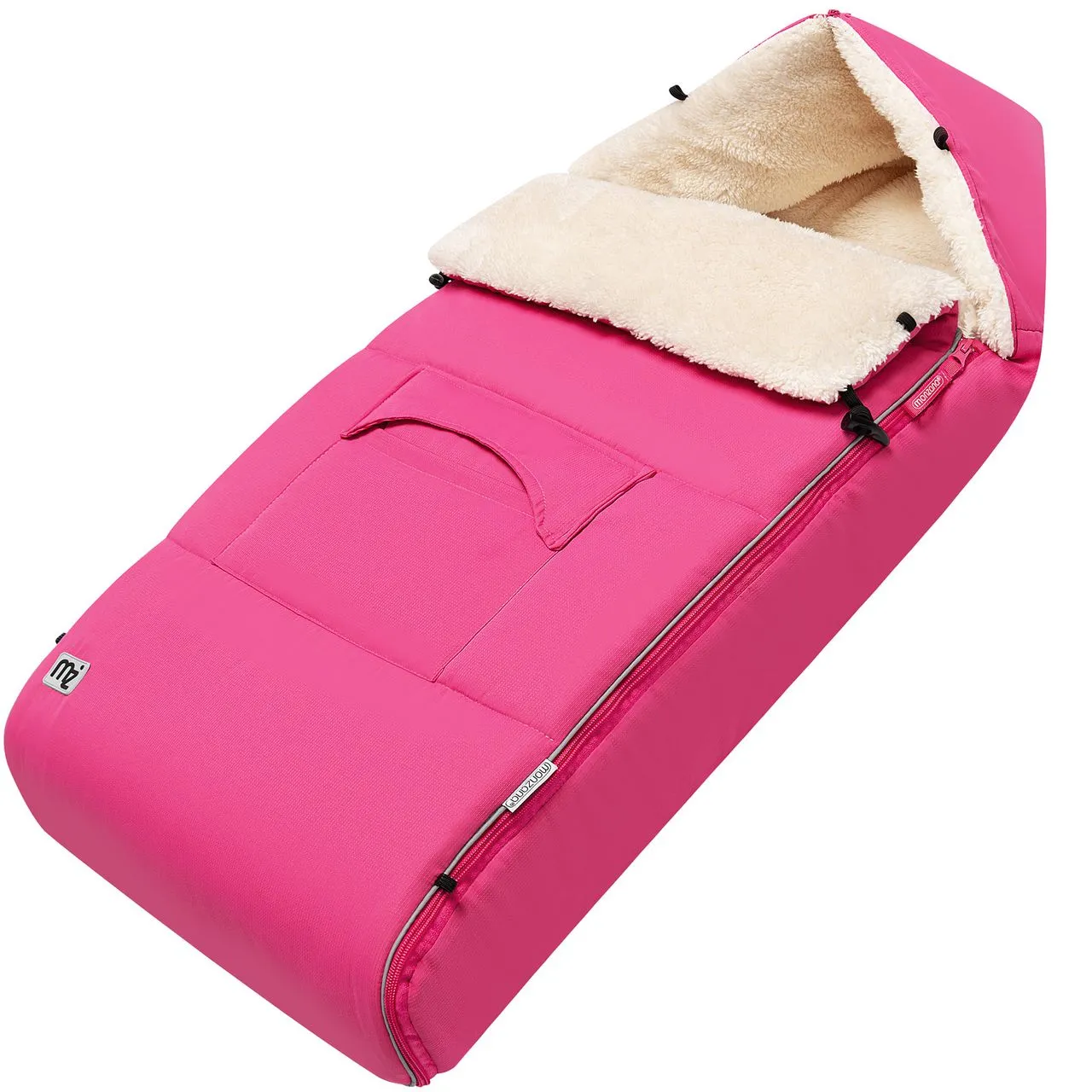 monzana Babyfußsack Pink 93x56cm gefüttert
