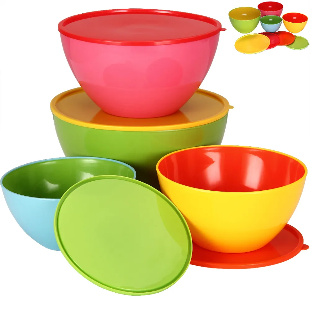 monzana 4 teiliges Schüsselset aus Kunststoff in 4 Größen 900-4000ml