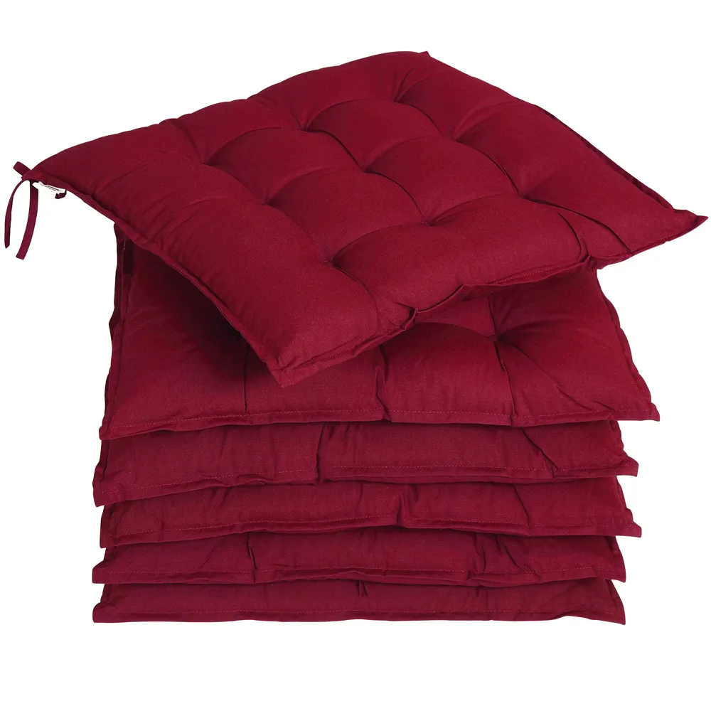 Detex Sitzkissen 6er-Set Cozy Dunkelrot