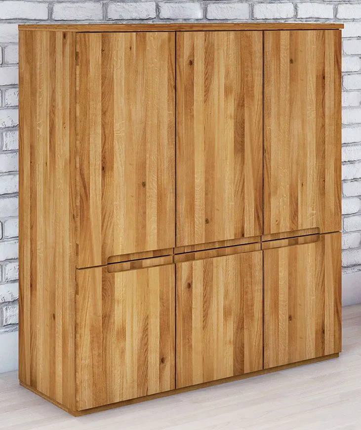 Kommode Kapiti 20 Wildeiche massiv geölt - Abmessungen: 129 x 111 x 45 cm (H x B x T)