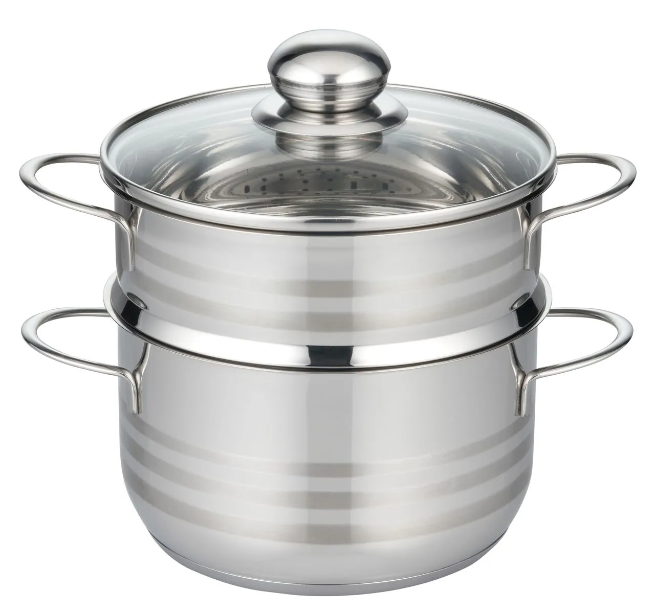 Basic Edelstahldämpfer 24cm Brillant