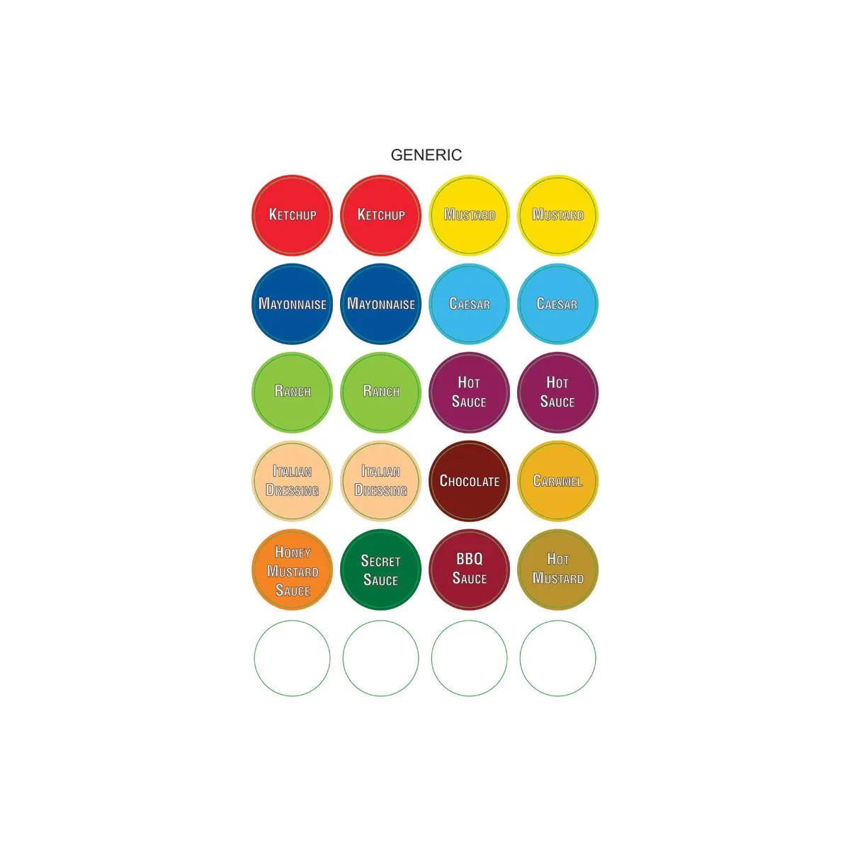 (24 Stück) Etiketten/ Aufkleber für Quetsch-/ & Dosierflaschen