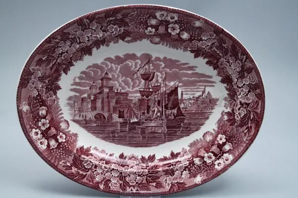 Fleischplatte mittelgroß - Wedgwood Ferrara violett