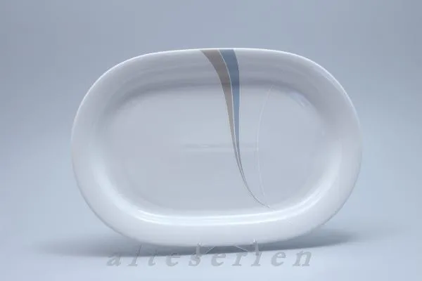 Fleischplatte mittelgroß - Winterling Schwarzenbach Blau Beige geschweift