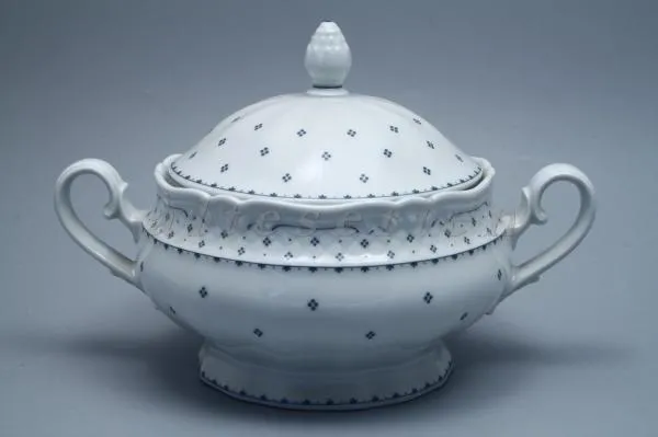 Ragout Terrine - Eschenbach La Reine - Form 800 blaue Punkte