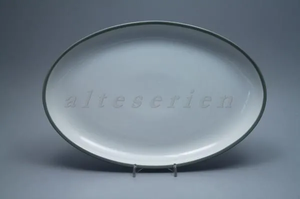 kleine Fleischplatte - Fürstenberg Wagenfeld grüner Fond