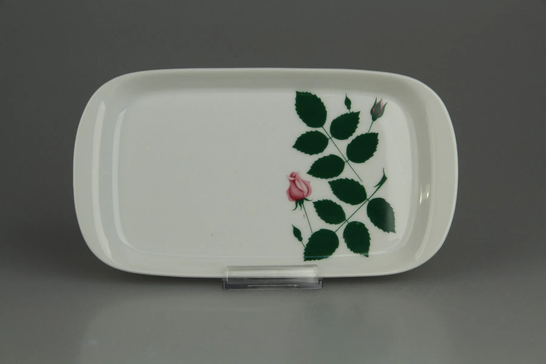 Tablett für Milch + Zucker - Arzberg Form 2050 - Grand Prix Rosenblätter