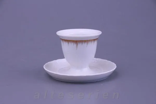 Eierbecher mit Schalenablage - Royal Tettau Form Venus Gold geflammt 2528