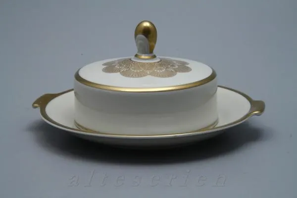 Butterdose rund - Rosenthal Aida Goldrand 1473