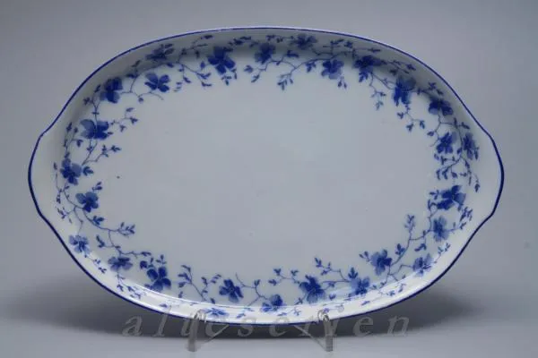 Tablett für Milch und Zucker oval - Arzberg Form 1382 Blaublüten