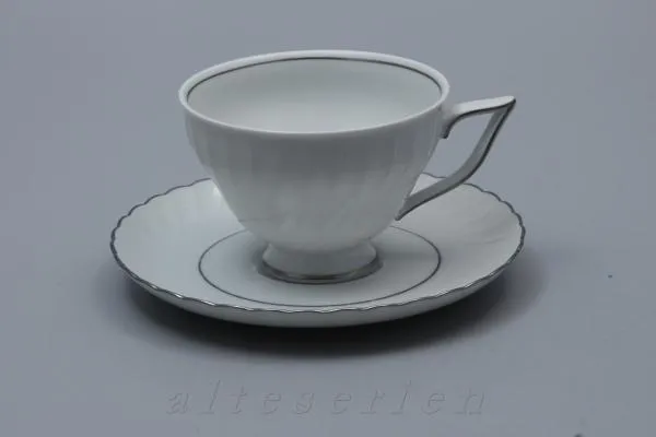 Kaffeetasse mit Untere - Royal Tettau Annette Platinrand
