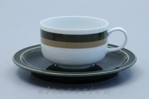 Kaffeetasse mit Untere - Friesland / Melitta dunkelgrün / beige