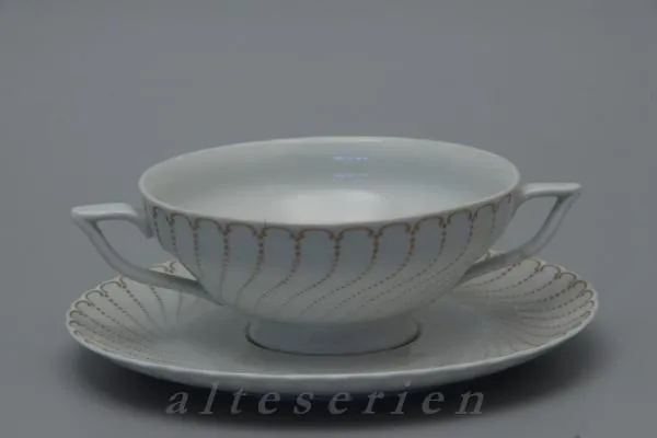 Suppentasse mit Untere - Royal Tettau Annette Goldpunkte