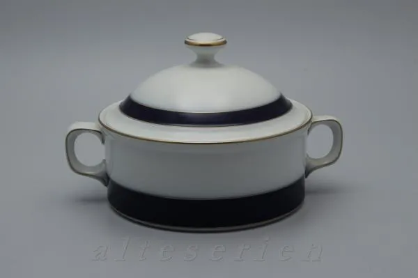 Ragout / Terrine - Royal Tettau unbekannte Form Original Unterglasur Kobalt