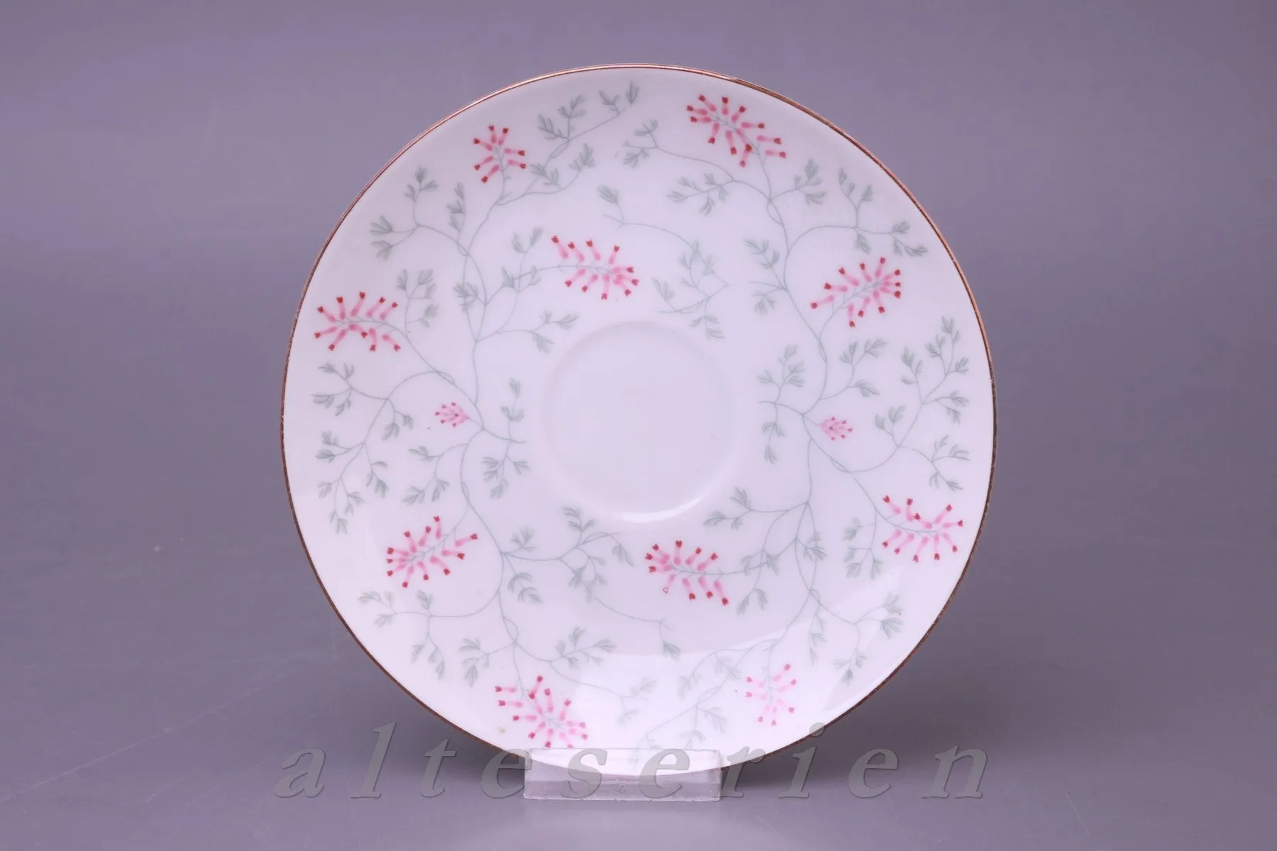 Untertasse für Tee - Arzberg Form 1495 Gretsch Erdrauch Rot