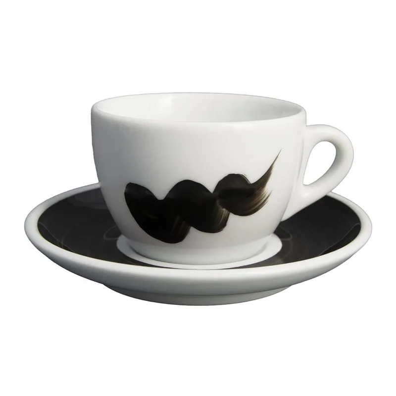 Tazza Cappuccino Con Piatto 15 cl Onda Nero Verona - Ancap