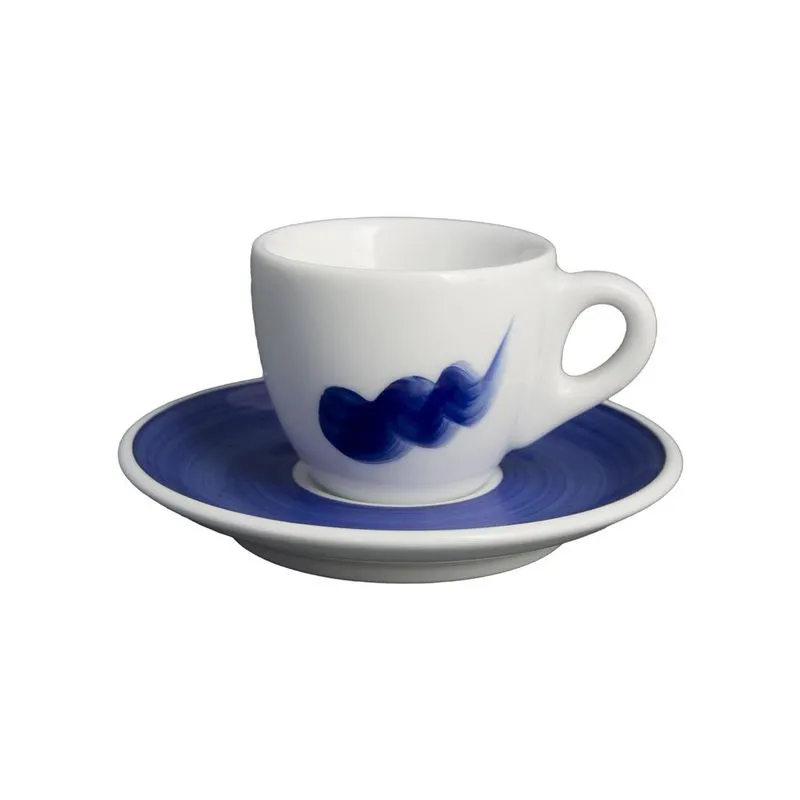 Tazza Caffè Con Piatto 8 cl Onda Blu Verona - Ancap