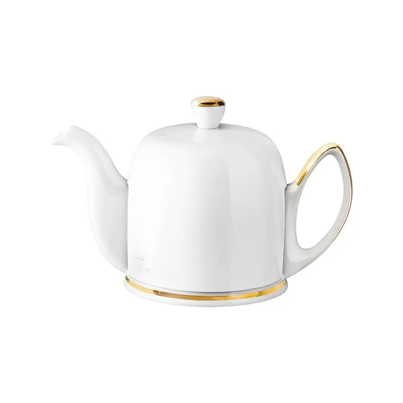 Scopri la teiera bianca oro Salam — Tirolix