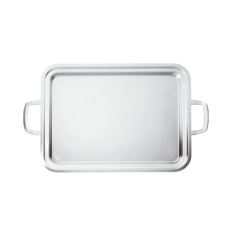 Vassoio inox 100x50 cm con maniglie laterali