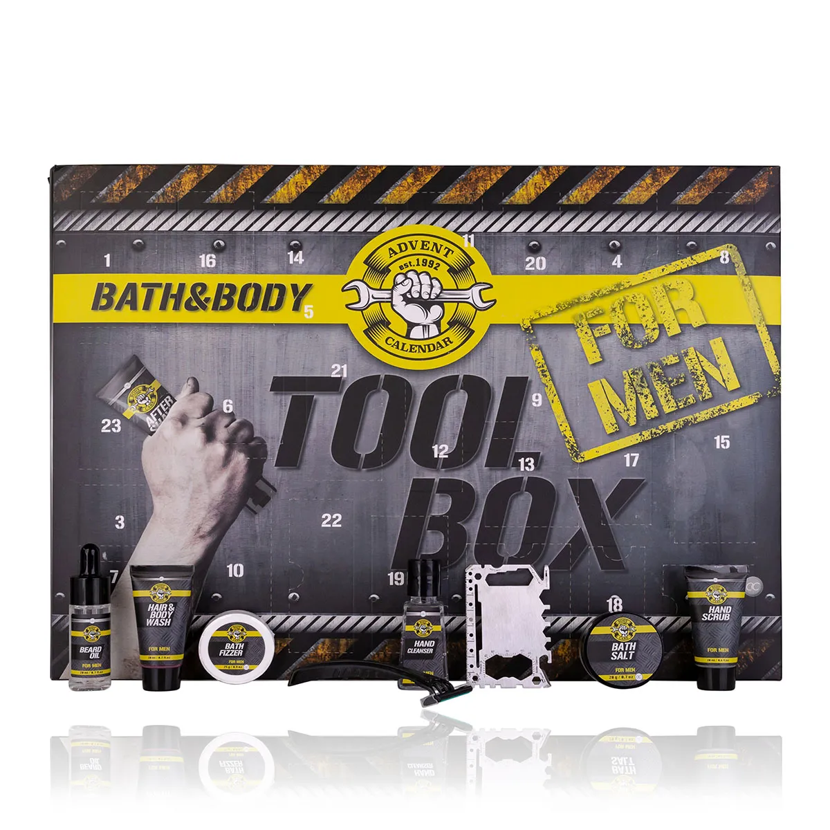 Adventskalender BATH & BODY TOOLS in rechteckiger Box