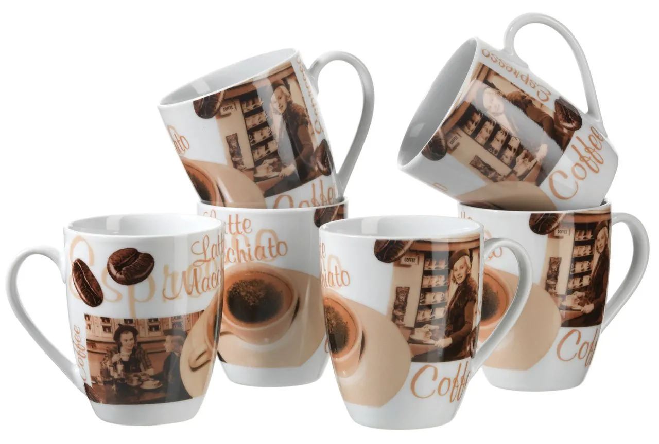 Serie Latte Macchiato, Kaffeebecher-Set 6 teilig