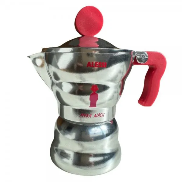 Alessi Espressokaffeekanne Moka Rot Special Edition
