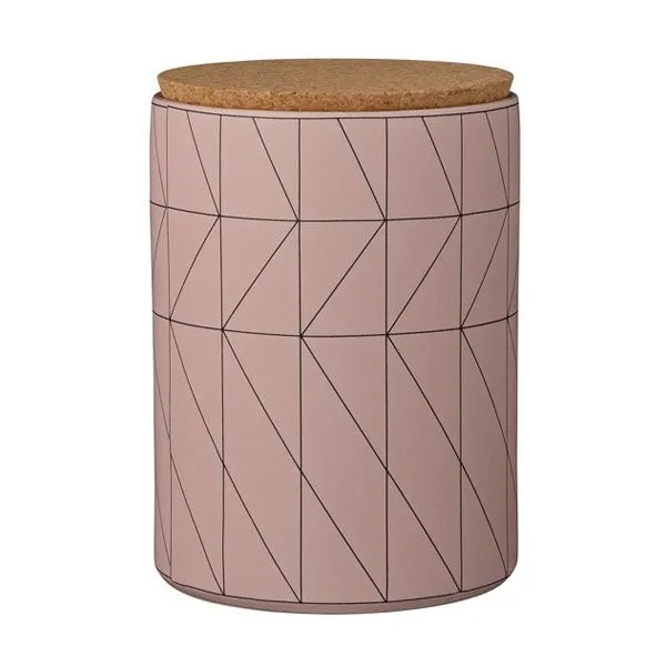 Bloomingville Vorratsbehälter mit Korkdeckel Carina Rosa