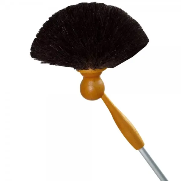 Bürstenhaus Redecker Spinnfeger aus Rosshaar mit Stiel (120cm)