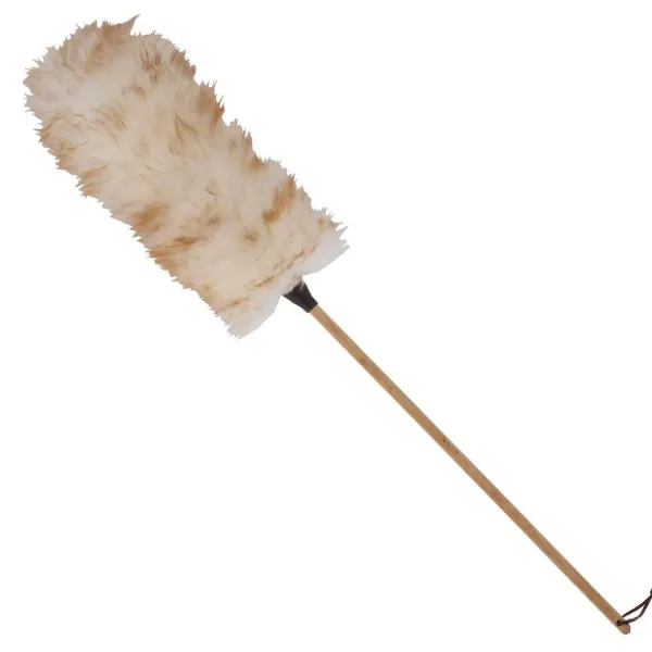 Bürstenhaus Redecker Staubwedel aus Lammfell unbehandeltem Buchenholz (70cm)