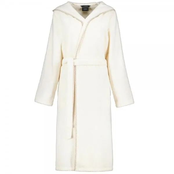 Cawö Damen Bademantel Kapuze Uni Natur (M)