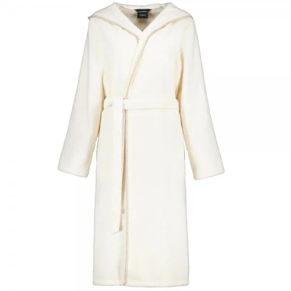 Cawö Damen Bademantel Kapuze Uni Natur (XL)