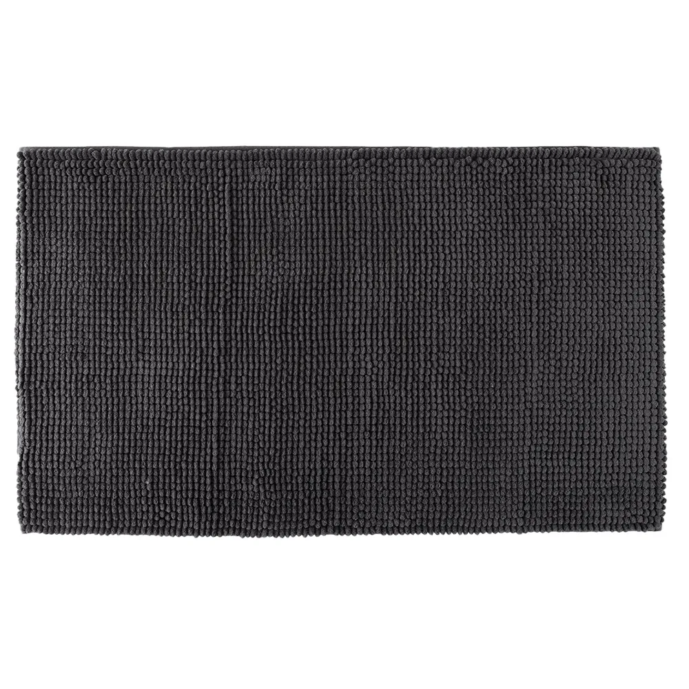 XL-Chenille-Badematte - ca. 60 x 100 cm, Basalt-Anthrazit