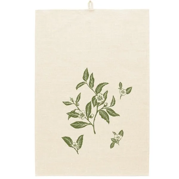 Frohstoff Geschirrtuch Teeblüten Olive