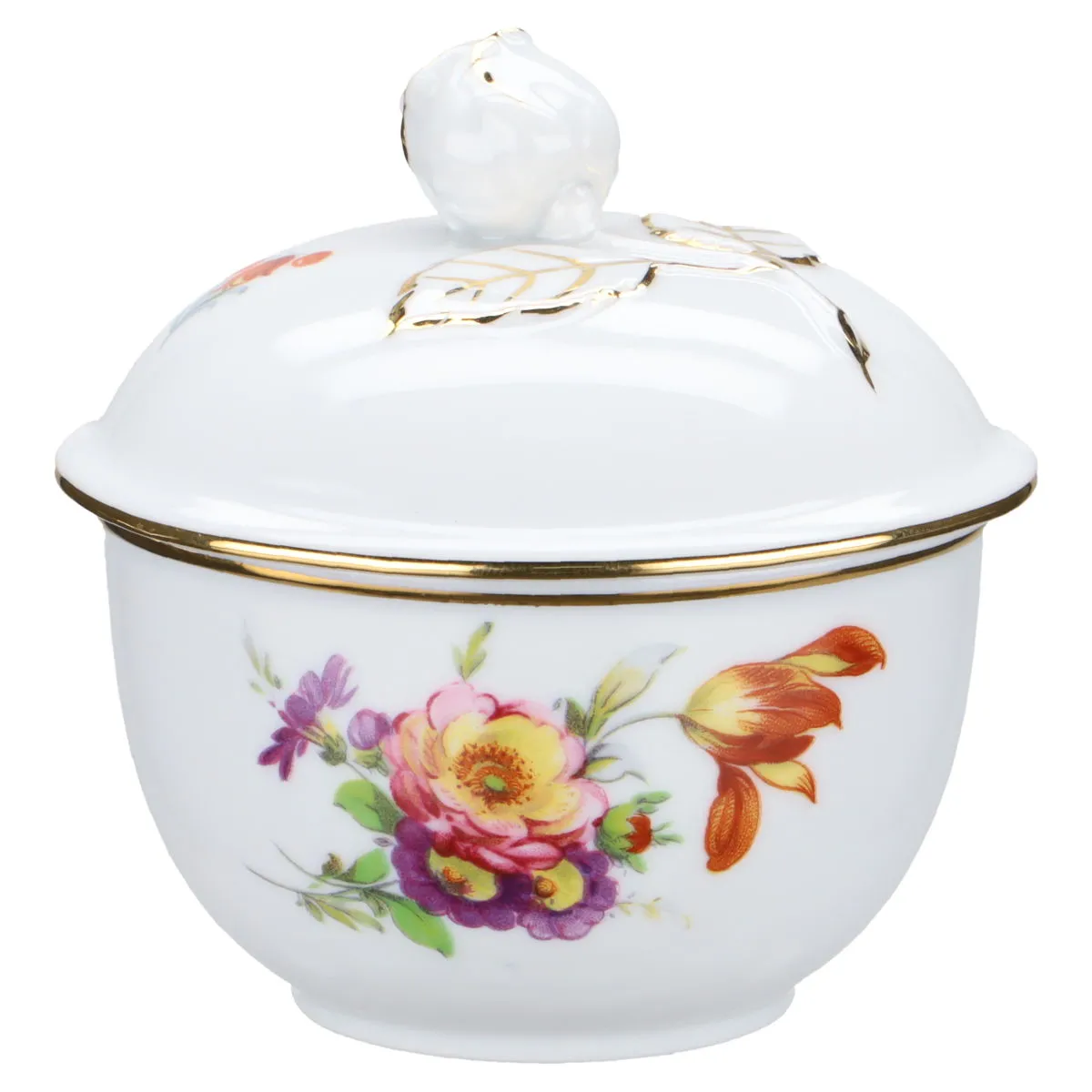 Zuckerdose klein - Fürstenberg Alt Fürstenberg Bunte Blume