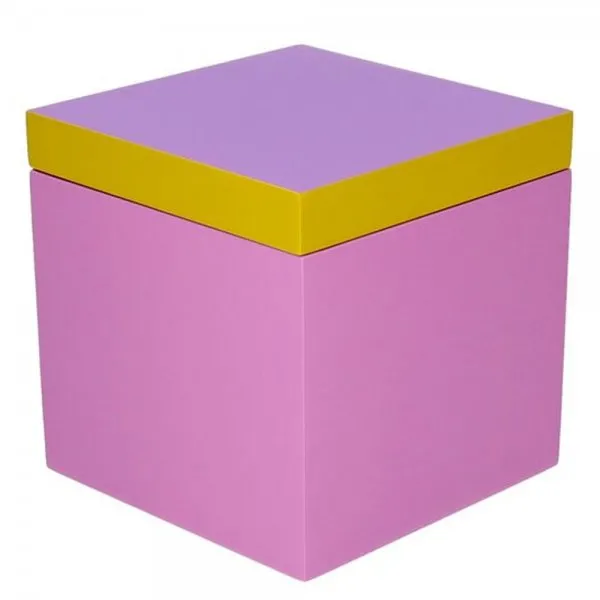 Gift Company Aufbewahrungsbox Neo Quadratisch Lila Gelb Rosa (13x13x13cm)