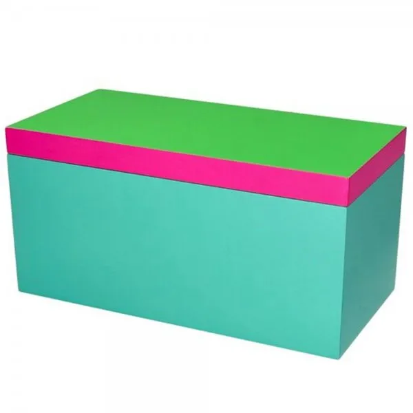 Gift Company Aufbewahrungsbox Neo Rechteckig Grün Türkis Pink (13x26x13cm)