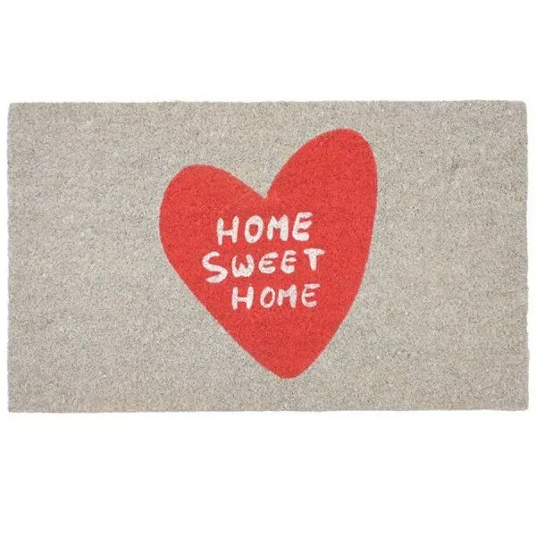 Gift Company Fußmatte aus Kokosfasern Home Sweet Home Grau (75x45cm)